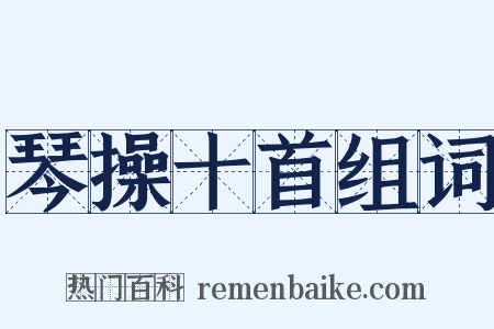 琴操十首组词是什么意思的图片